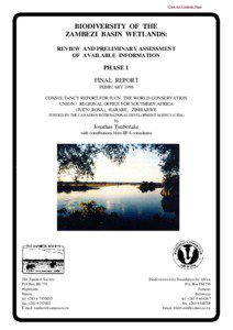 Biodiversity of the Zambezi Basin Wetlands