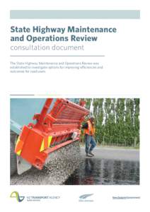 State Highway Maintenance and Operations Review - consultation document