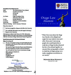 Geography of New Zealand / Otago Law Review / University of Otago / Dunedin / Mark Henaghan