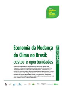 Este estudo foi inspirado no Relatório Stern, do Reino Unido, que fez uma abrangente análise econômica do problema das mudanças climáticas em nível global. Desenvolvido por instituições públicas brasileiras atua