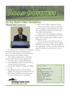 Road Business On n the Road in New Hampshire Mutual Aid Conference  On April 25th, New Hampshire Public Works