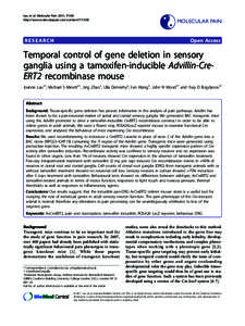 Lau et al. Molecular Pain 2011, 7:100 http://www.molecularpain.com/contentRESEARCH  MOLECULAR PAIN