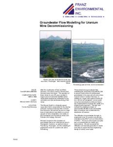 Groundwater Flow Modelling for Uranium Mine Decommissioning Waste rock piles dominate the landscape near Gera, Thueringen. Also note the pit wall failure.