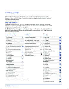 About our business With over 60 years of experience, TransCanada is a leader in the responsible development and reliable operation of North American energy infrastructure including natural gas and oil pipelines, power ge