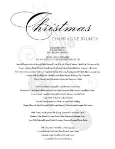 Christmas  CHAMPAGNE BRUNCH