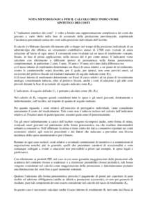 Microsoft Word - Nota metodologica calcolo ISC.doc