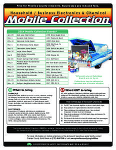 2014 Household/Business Electronics & Chemical Mobile Collection Schedule/Flyer, revised