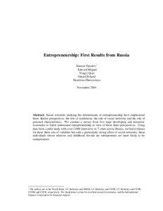 Entrepreneurial economics / Social entrepreneurship / Entrepreneurship / Entrepreneur / Business