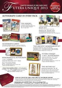 Futera / Insert cards / Playing card / Topps / Collecting / Trading cards / Baseball cards