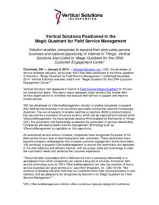 Vertical Solutions Sells IT Service Management Technology to Mercury Interactive Corp