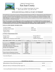 Health & Community Services  San Juan County P.O. Box 607  145 Rhone, Friday Harbor, WA[removed]Phone: ([removed]Fax: ([removed]