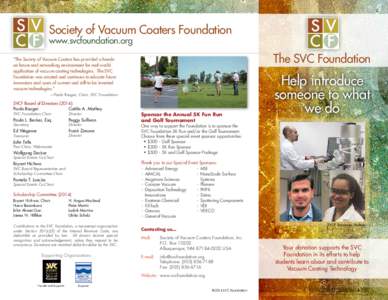 SV CF Society of Vacuum Coaters Foundation www.svcfoundation.org