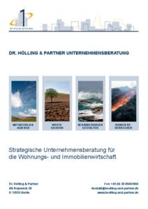 DR. HÖLLING & PARTNER  DR. HÖLLING & PARTNER UNTERNEHMENSBERATUNG MIT WEITBLICK AGIEREN