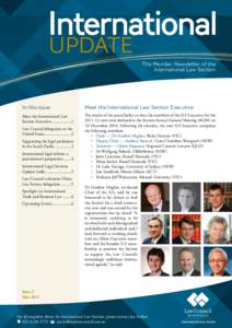 International UPDATE The Member Newsletter of the International Law Section