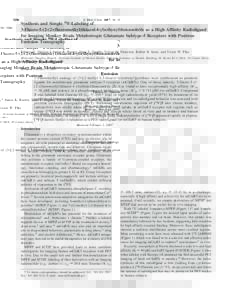 3256  J. Med. Chem. 2007, 50, [removed]Synthesis and Simple 18F-Labeling of 3-Fluoro[removed]fluoromethyl)thiazol-4-yl)ethynyl)benzonitrile as a High Affinity Radioligand