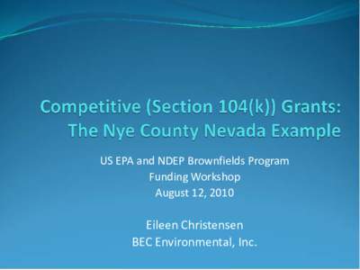 The Nye County Nevada Example
