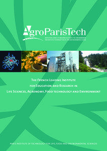 The French Leading Institute for Education and Research in Life Sciences, Agronomy, Food technology and Environment