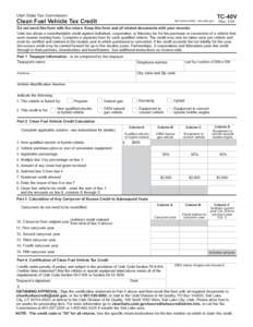 TC-40V, Clean Fuel Vehicle Tax Credit (2009)