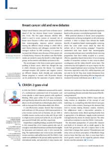 Breast cancer: old and new debates