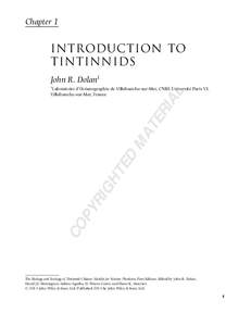 Chapter 1  Introduction to Tintinnids John R. Dolan1 1