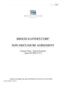 Microsoft Word - Non-Discosure Agreement Rev. D Dec 1,  2013.docx