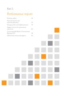 Part 2:  Performance report Domestic policy  16