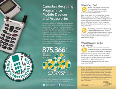 Canada’s Recycling Program for Mobile Devices and Accessories Recycle My Cell is a free, convenient and easy-to-use way to recycle old and unwanted cell phones and