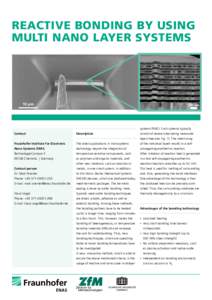 Reactive Bonding by Using Multi Nano Layer Systems 10 µm  200 nm