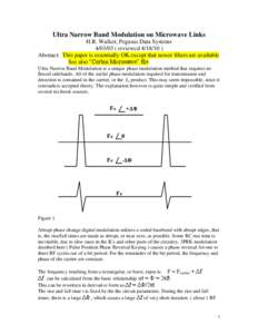 Ultra Narrow Band Modulation on Microwave Links