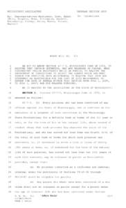 MISSISSIPPI LEGISLATURE  REGULAR SESSION 2005 By: Representatives Martinson, Gunn, Baker (8th), Staples, Mims, Ellington, Barnett,