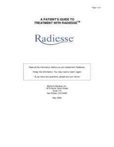 Microsoft Word - Radiesse for the Treatment of Nasolabial Folds - Proposed Patient Information Guide.doc