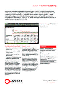 Cash flow forecasting / Forecasting / Management / Microsoft Excel / Microsoft Dynamics GP / Demand sensing / Statistical forecasting / Business / Statistics