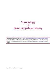 Title  Chronology of New Hampshire History