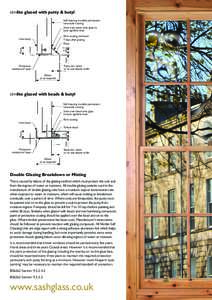 slimlite glazed with putty & butyl Self-cleaning invisible permanent nanoscale coating 2mm over putty onto glass to back sightline level Paint coating minimum