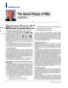BUSINESS CRITICAL  The Seven Phases of M&A Don Urbanowicz Urbanowicz Consulting