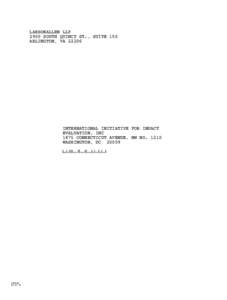 LARSONALLEN LLP 2900 SOUTH QUINCY ST., SUITE 150 ARLINGTON, VAINTERNATIONAL INITIATIVE FOR IMPACT EVALUATION, INC