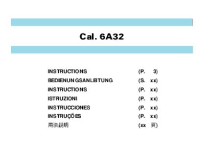 Cal. 6A32  INSTRUCTIONS (P.