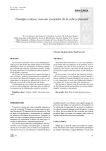 Vol. 12 – Núm. 1 – Enero 2002 MEDIFAM 2002; 12: 62-65 NOTA CLÍNICA  Coxalgia crónica: necrosis avascular de la cabeza femoral
