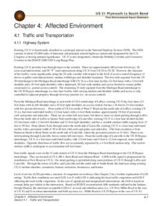 US 31 Plymouth to South Bend Final Environmental Impact Statement Chapter 4: Affected Environment 4.1 Traffic and Transportation[removed]Highway System