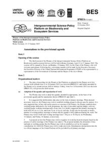 UNITED NATIONS BES IPBES/3/1/Add.1 Intergovernmental Science-Policy