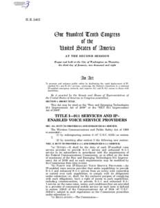 H. R[removed]One Hundred Tenth Congress of the United States of America AT THE SECOND SESSION