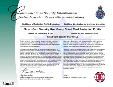 Smart Card Security User Group Smart Card Protection Profile