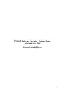 Microsoft Word - FAO-OIE FMD Ref Lab Report July-Sept 08 final _2_.doc