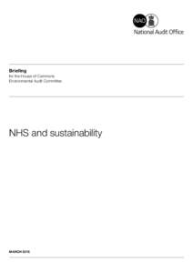 Briefing for the House of Commons Environmental Audit Committee NHS and sustainability