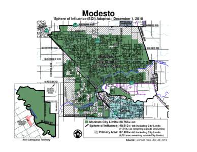 Modesto  Sphere of Influence (SOI) Adopted: December 1, 2010 Riverbank  KIERNAN AVE