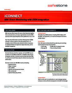 DATASHEET  iCONNECT IBM i Event Monitoring with SIEM Integration