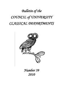 CLASSICS AT UK UNIVERSITIES, 2008-9