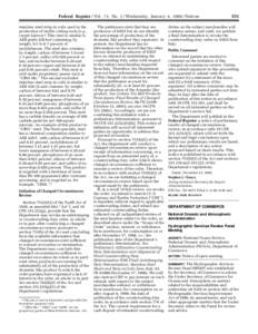 Federal Register / Vol. 71, No. 2 / Wednesday, January 4, [removed]Notices stainless steel strip in coils used in the production of textile cutting tools (e.g., carpet knives).4 This steel is similar to AISI grade 420 but 