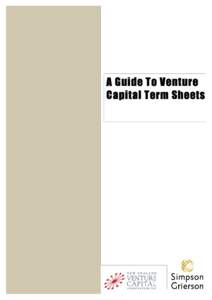 A Guide To Venture Capital Term Sheets Index Page