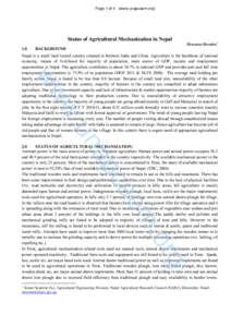 Microsoft Word - Status of Agricultural Mechanizationin Nepal.doc